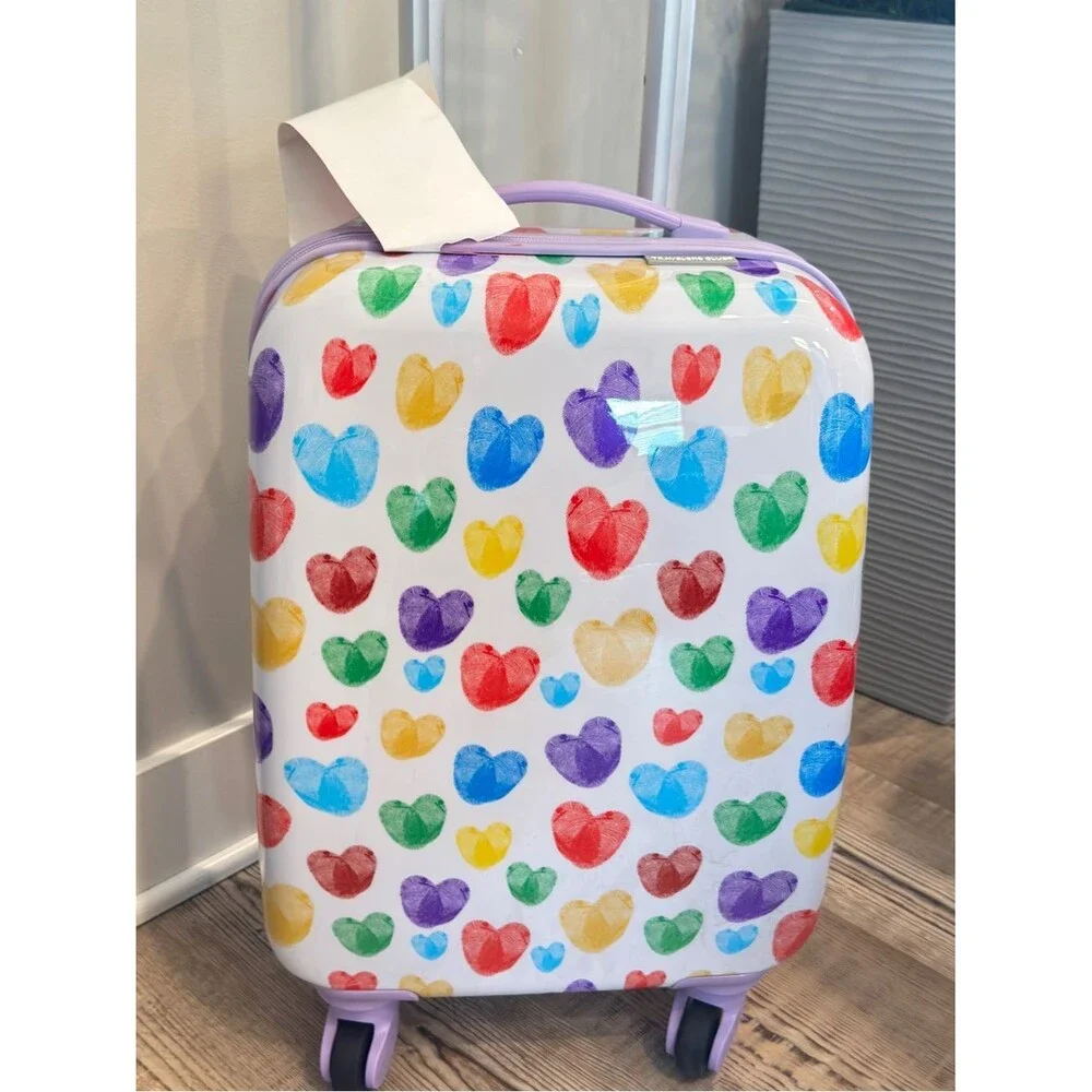 Travelers Club kids 5 piece luggage set Multicolor Heart Travel Set Lavender
